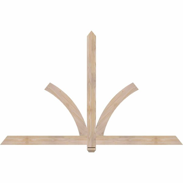 Ekena Millwork Redmond Smooth Timber Gable Bracket, Douglas Fir, 72"W x 45"H x 1 1/2"D x 3 1/2"F, 15/12 Pitch GBW072X45X0204RED00SDF - main